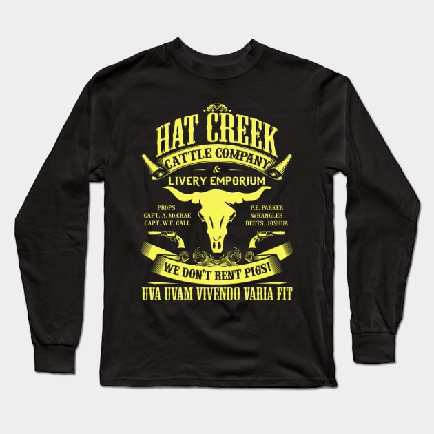 Hat Creek Cattle Company Long Sleeve T-Shirt by AwesomeTshirts